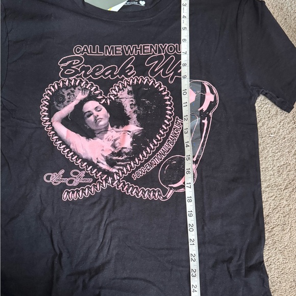 Call Me When You Break Up Graphic Tee - Pink on Black-Large - Picture 6 of 6